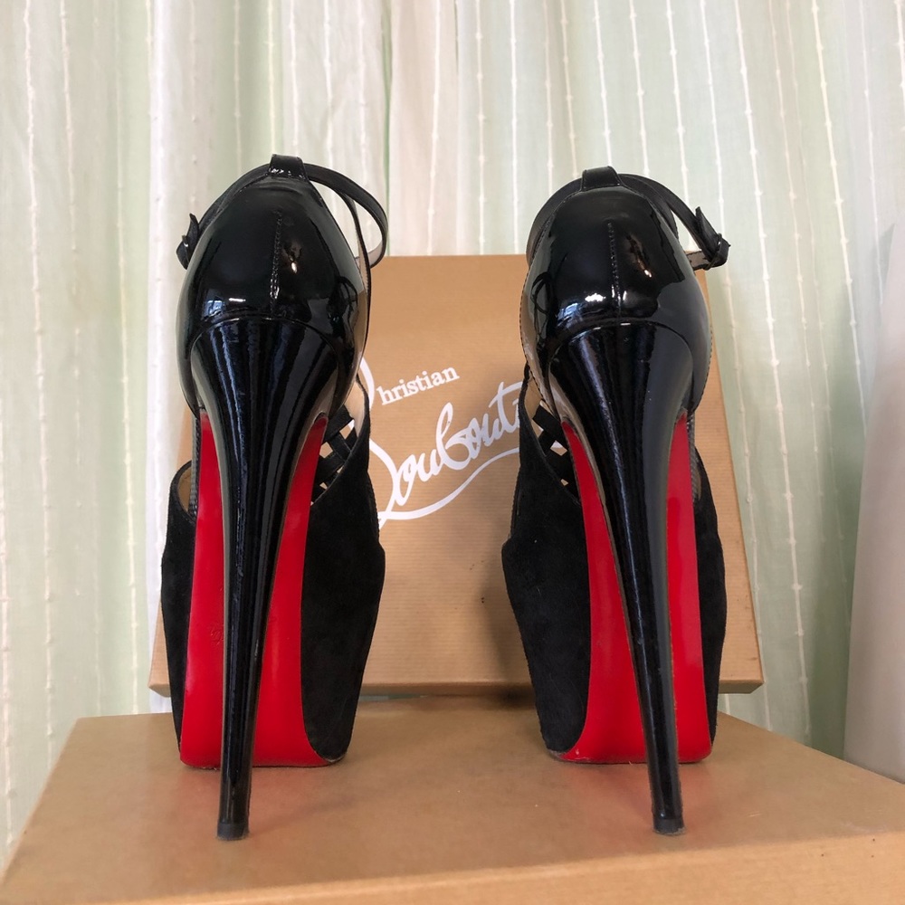 Authentic suede& leather Louboutin stiletto - Picture 5 of 13